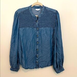 Time and Tru Blue Button-Down Shirt size 16/18